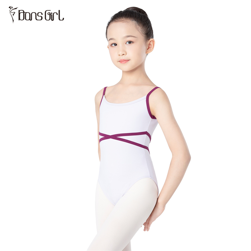 Two-tone camisole leotard for kids girls ballet costumes