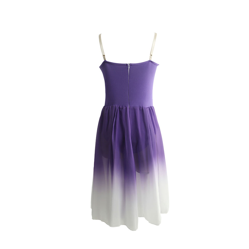 Purple Stage Performance Dancewear Dress