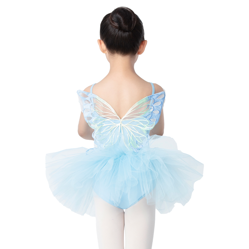 Princesss Butterfly Short Sleeve Leotard With Ballet Tutu Dress