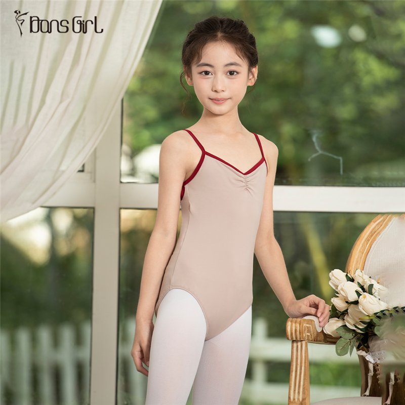 Crisscross Back Camisole Leotard Basic Training Dancewear For Girls Ballet Class